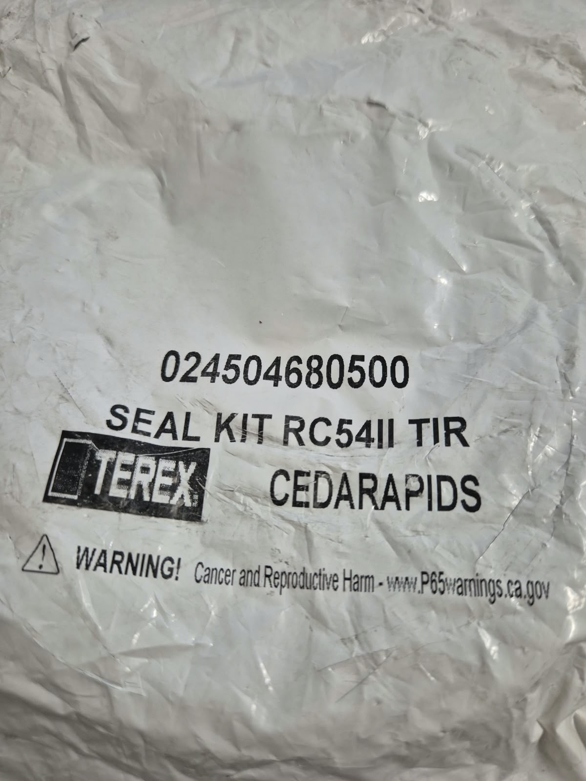 RELIEF CYLINDER SEAL KIT